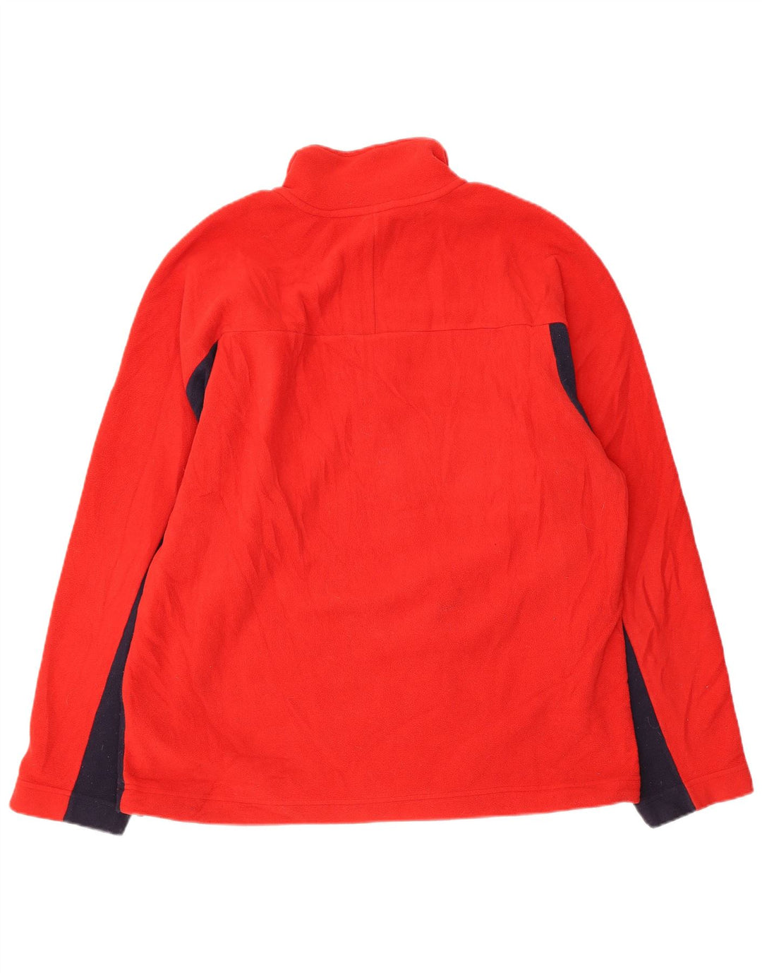 Fila Hombre Zip Neck Fleece Jumper Large Rojo Colorblock