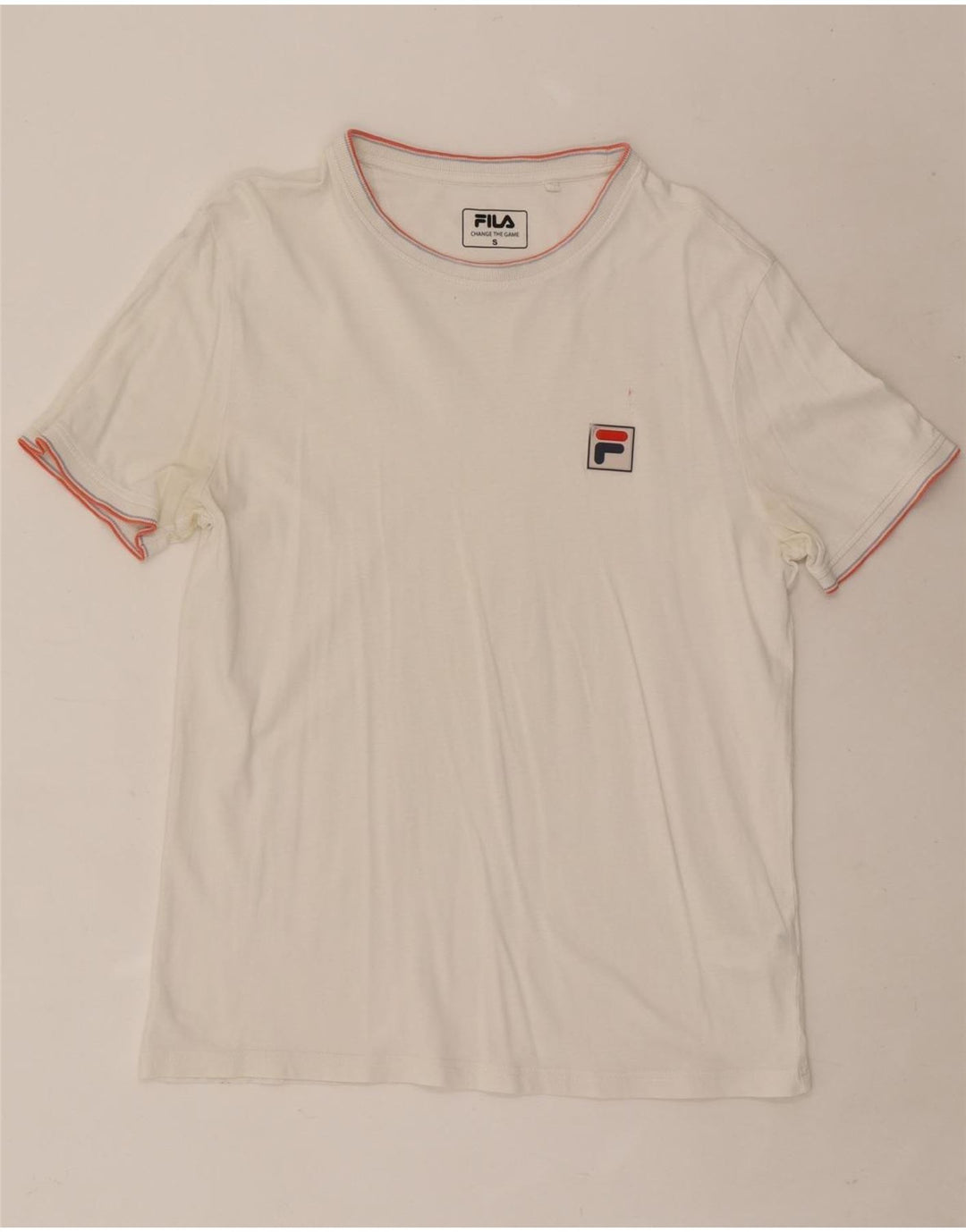 Fila Camiseta Hombre Top Small Blanco Rayas Algodón