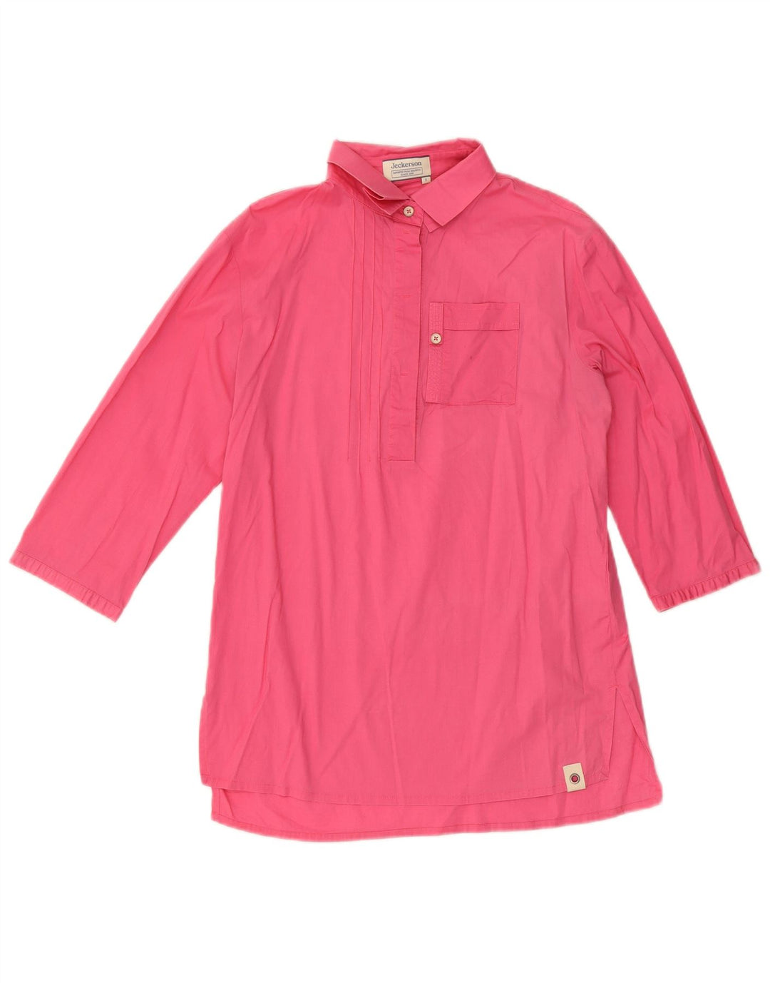 Jeckerson Camisa tipo jersey de manga 3/4 para mujer UK 10 Small Pink Cotton