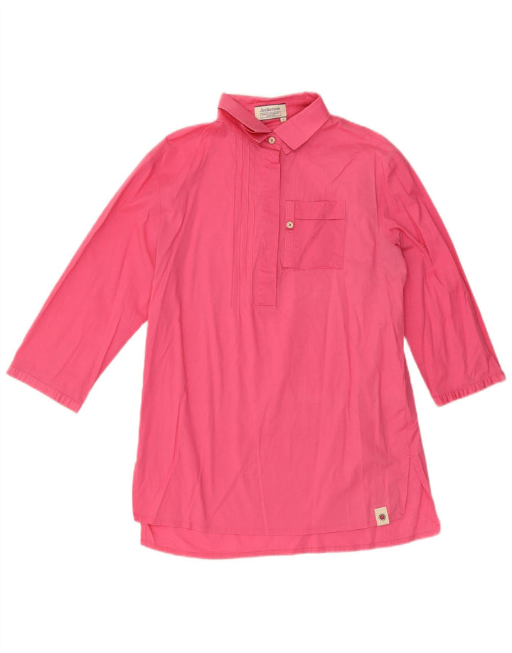 Jeckerson Camisa tipo jersey de manga 3/4 para mujer UK 10 Small Pink Cotton