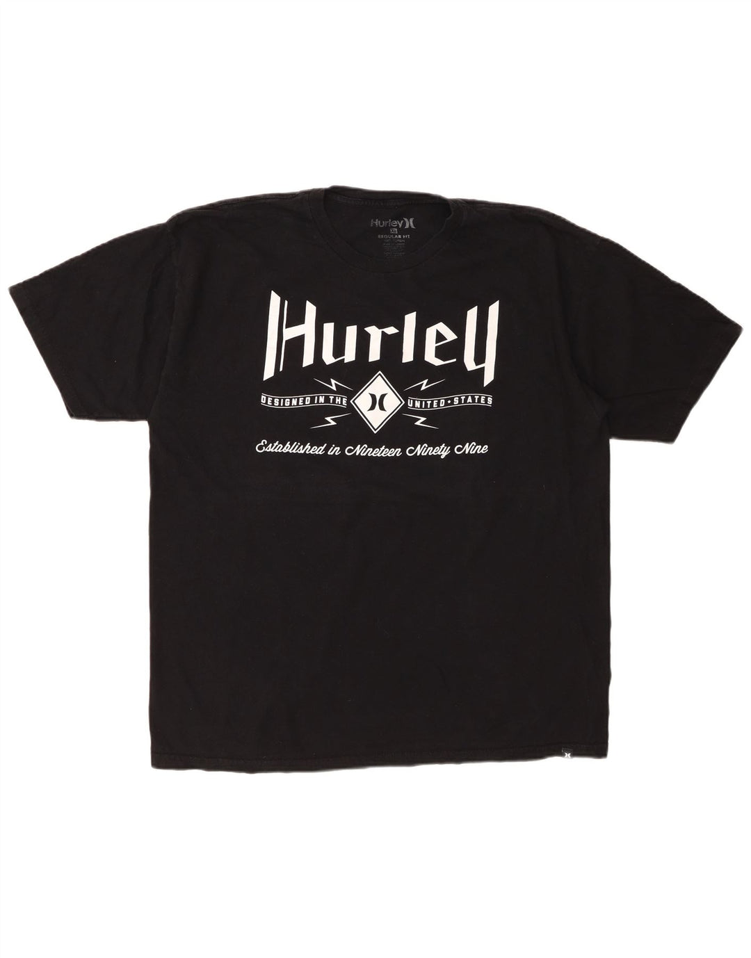 HARLEY Camiseta gráfica de corte regular para hombre Top XL Algodón negro