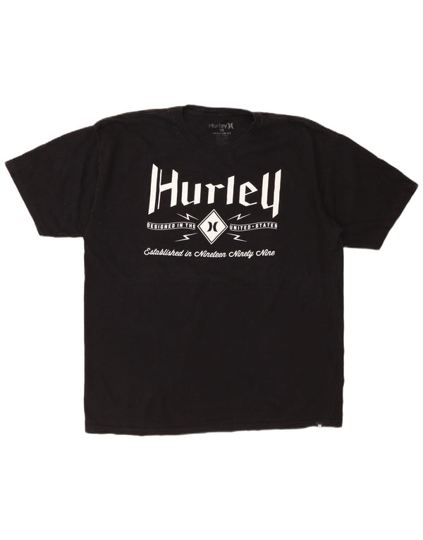 HARLEY Camiseta gráfica de corte regular para hombre Top XL Algodón negro