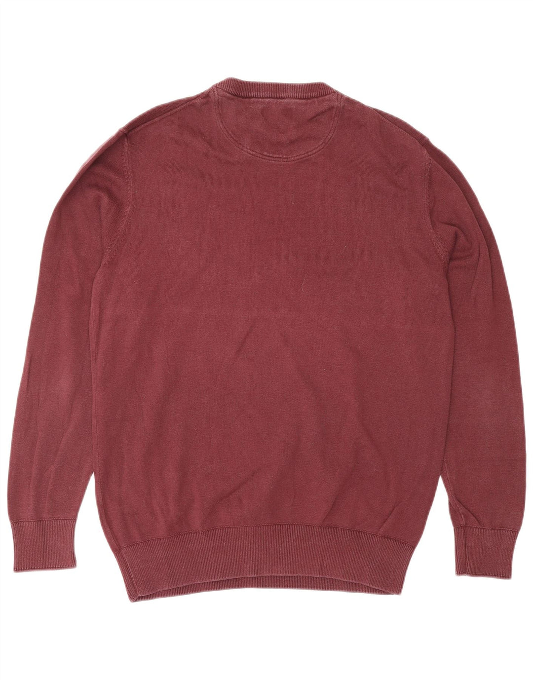 TIMBERLAND Jersey de cuello redondo para hombre de algodón burdeos medio