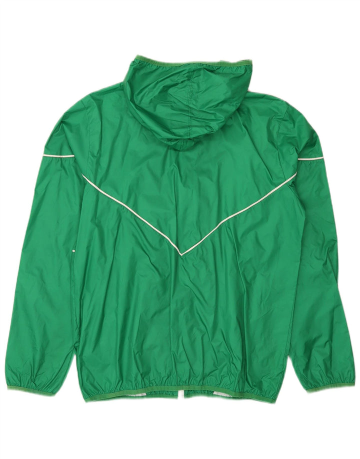 Adidas Chaqueta impermeable con capucha para hombre UK 38 Medium Green Nylon