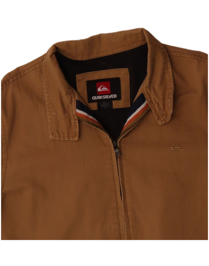 QUIKSILVER Chaqueta Bomber para Hombre UK 36 Small Beige Algodón