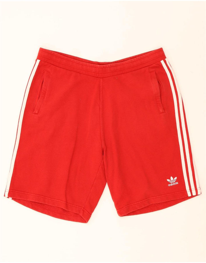 Adidas - Pantalones cortos deportivos para hombre, tamaño grande, algodón rojo