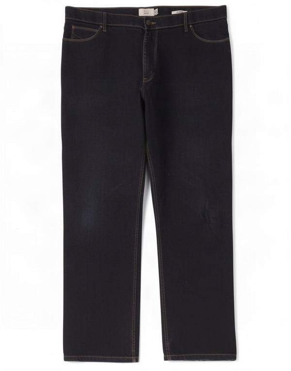 Marks & Spencer - Vaqueros rectos regulares para hombre Stormwear W40 L31 azul marino