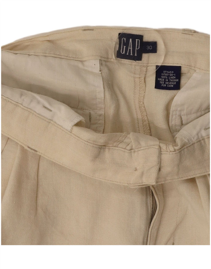 Pantalones cortos chinos con pinzas GAP para mujer W30 Medium White Linen