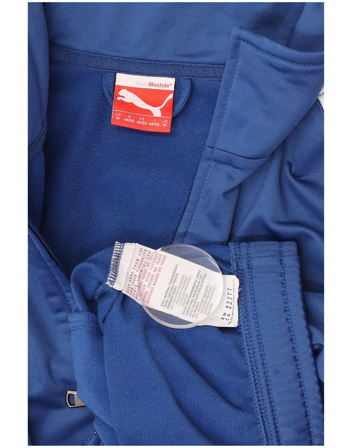 Puma Chaqueta De Chándal Superior Para Hombre Poliéster Color Block Azul Medio