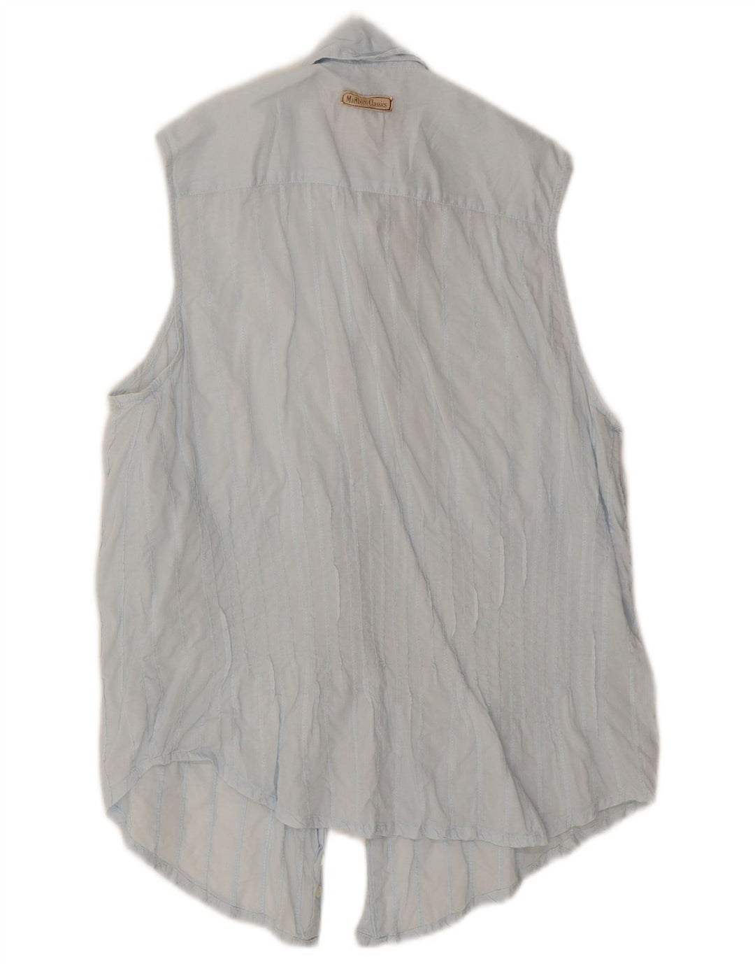 Marlboro Classics Camisa ajustada sin mangas para mujer UK 44 Azul medio