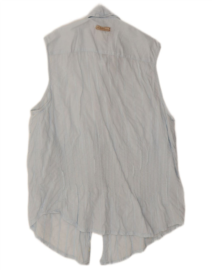 Marlboro Classics Camisa ajustada sin mangas para mujer UK 44 Azul medio