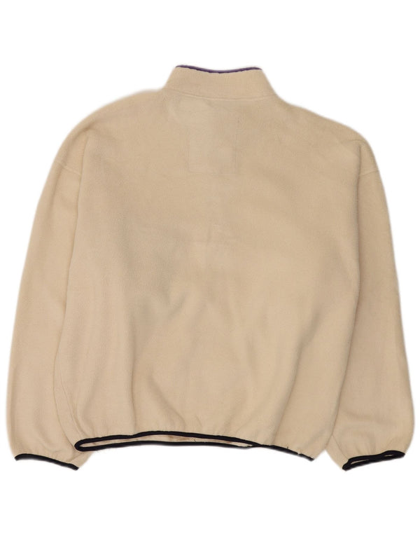 Think Pink Jersey de forro polar con cuello y cremallera extragrande para mujer UK 14 Medium Off White