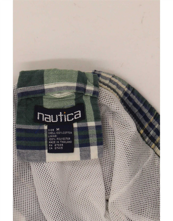 Nautica Bañador Hombre De Algodón A Cuadros Verde Medio