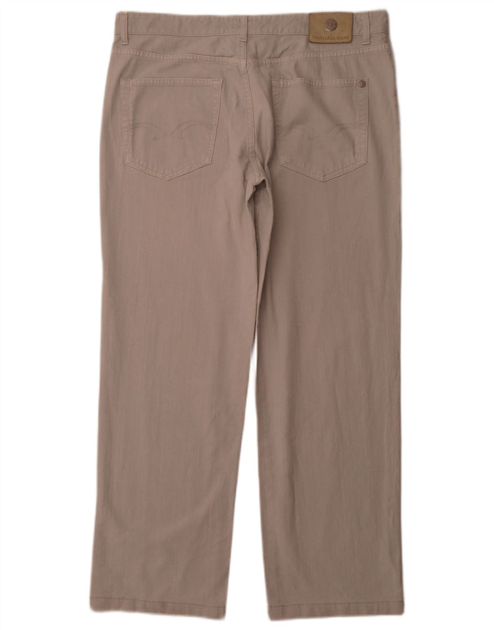 TRUSSARDI Pantalones informales rectos para mujer W38 L29 Beige