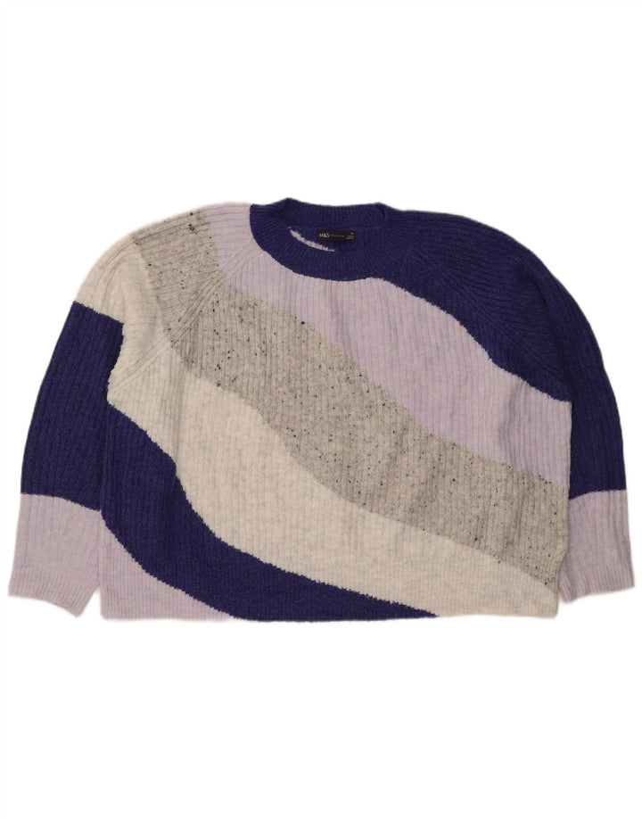 Marks & Spencer Jersey de Cuello Redondo para Mujer UK 40 XL Multicolor