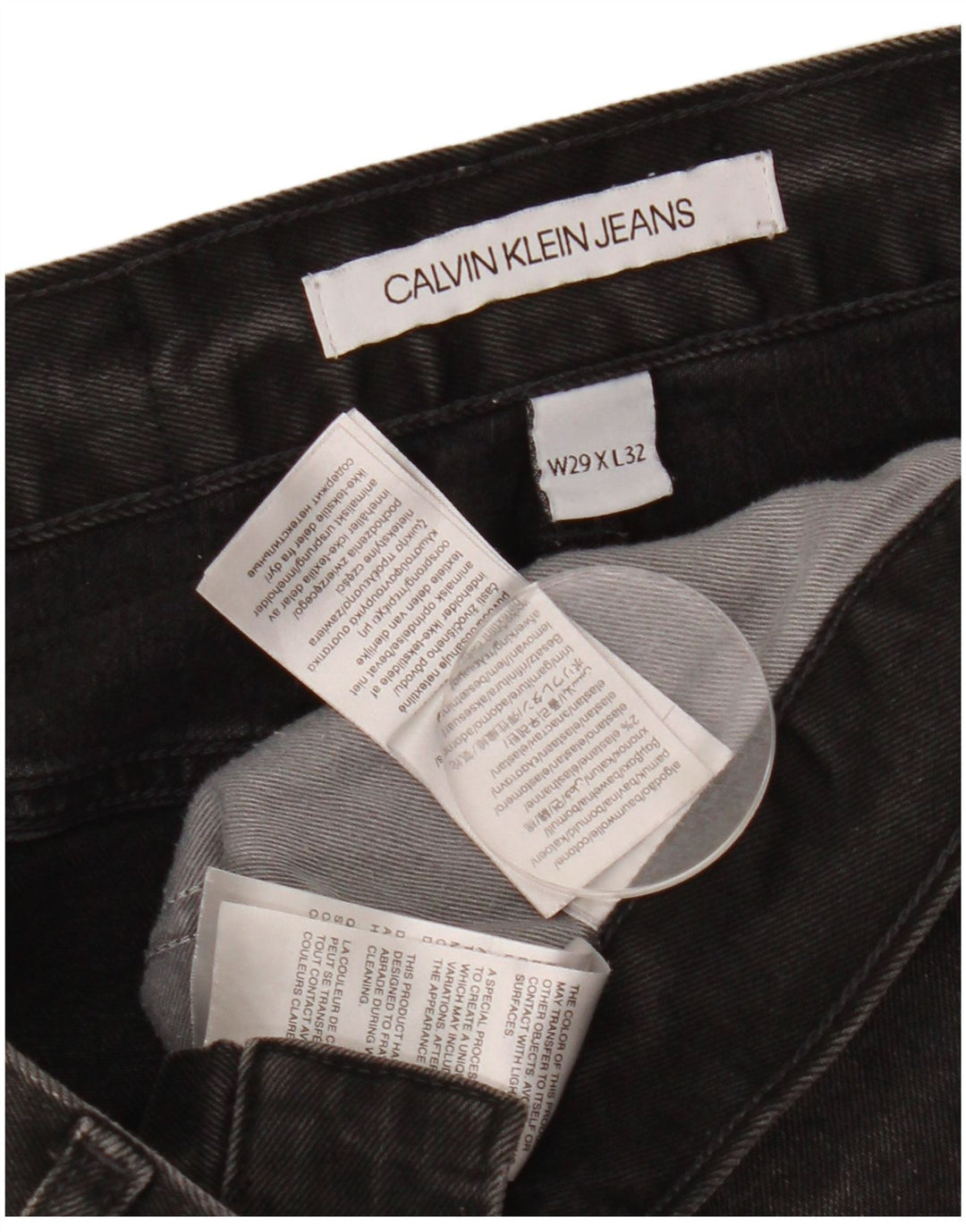 Calvin Klein Jeans ajustados para hombre W29 L32 Algodón negro
