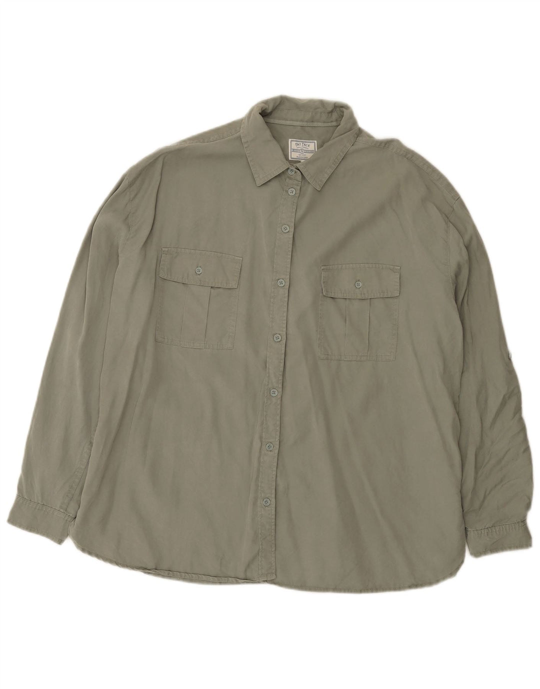 Camisa extragrande para mujer Fat Face UK 46 Large Lyocell verde