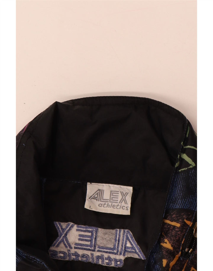 ALEX ATHLETICS Chaqueta anorak para hombre UK 40 Grande Poliamida geométrica azul