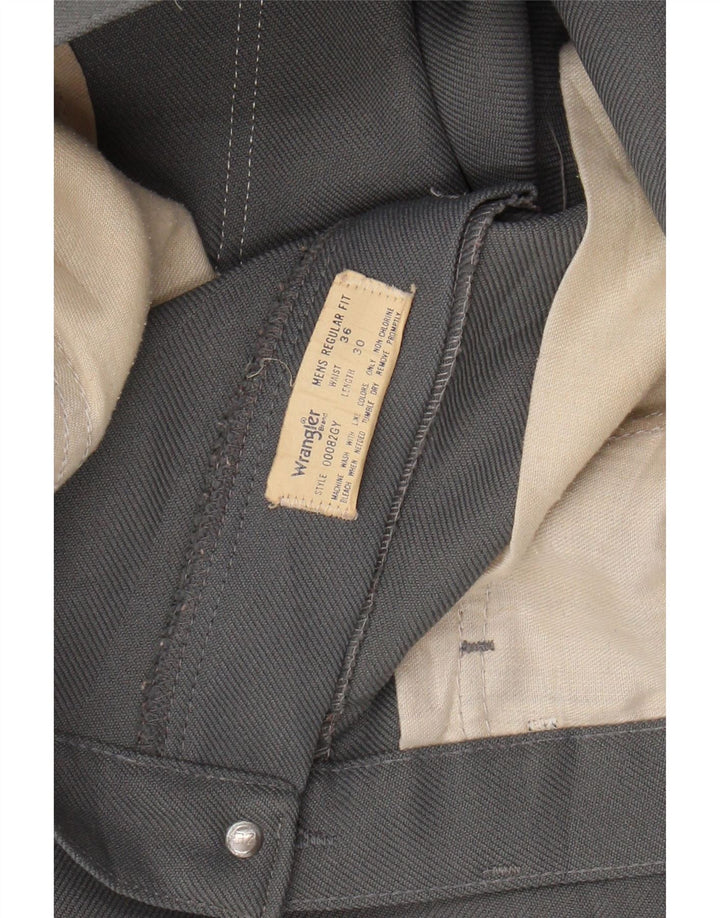 WRANGLER Pantalones casuales de corte regular para hombre W36 L30 Gris