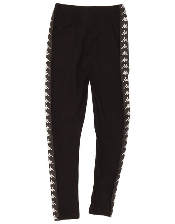 Kappa Leggings gráficos para mujer UK 8 Small Algodón negro