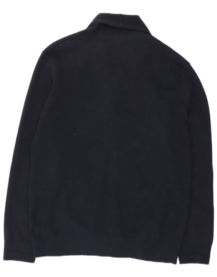 Marks & Spencer Suéter tipo cárdigan para hombre XL Poliéster azul marino