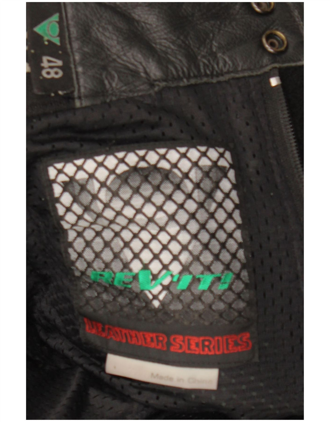 Pantalones de motociclista de cuero Rev'it para hombre IT 48 Medium W30 L29 Cuero negro