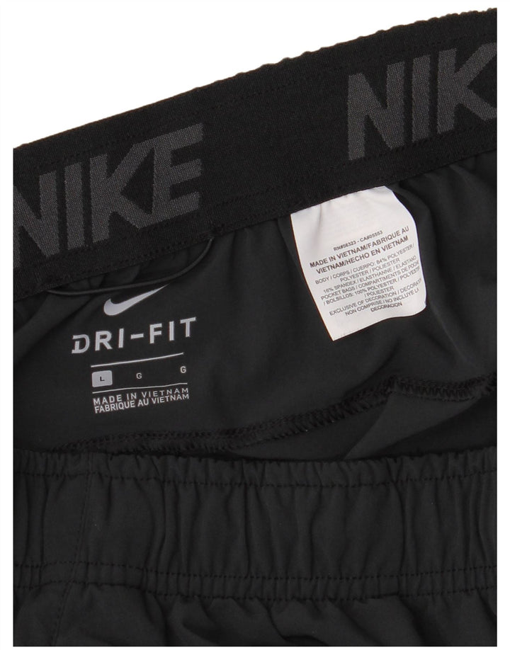 Nike Dri Fit - Pantalones cortos deportivos para hombre (poliéster), color negro