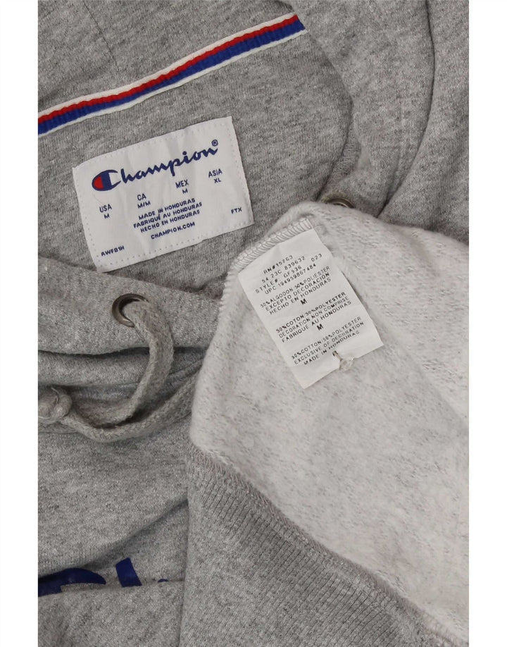 Champion Sudadera con capucha gráfica de gran tamaño para mujer UK 44 Gris medio moteado