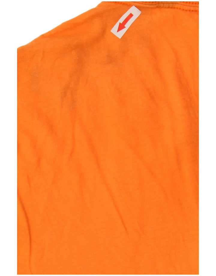 Penguin - Camiseta gráfica para hombre, parte superior de algodón naranja medio