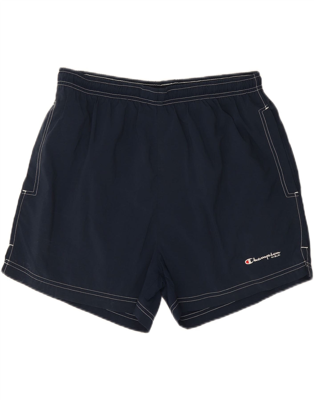 CHAMPION Mens Swimming Shorts XL Navy Blue Polyester Vintage Champion and Second-Hand Champion from Messina Hembry 