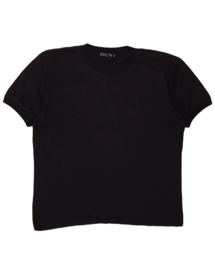 ESCADA Camiseta Hombre Top Grande Azul Marino Algodón