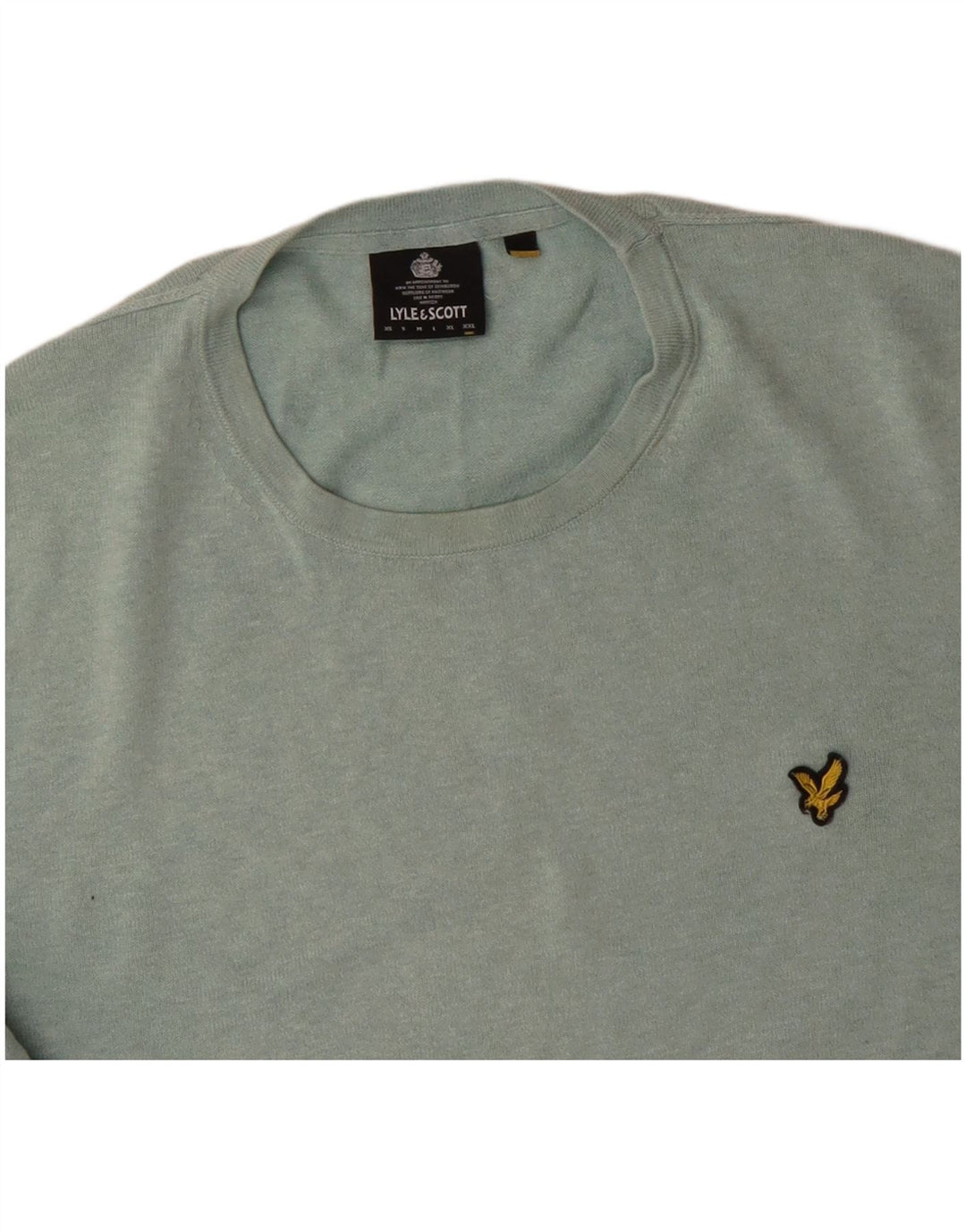 LYLE & SCOTT Jersey de cuello redondo para hombre 2XL Algodón verde