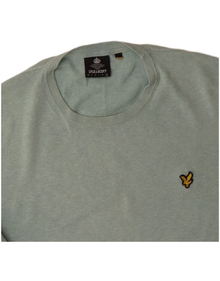 LYLE & SCOTT Jersey de cuello redondo para hombre 2XL Algodón verde