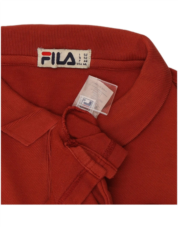 FILA Polo Hombre Algodón Rojo Medio