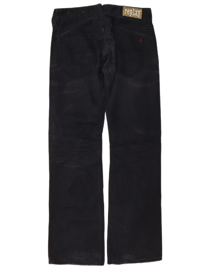 Vaqueros Bootcut Replay Mujer W30 L32 Algodón Negro