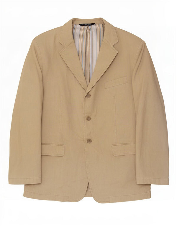 Marks & Spencer Chaqueta tipo blazer de pana con 3 botones para hombre UK 42 XL Algodón beige