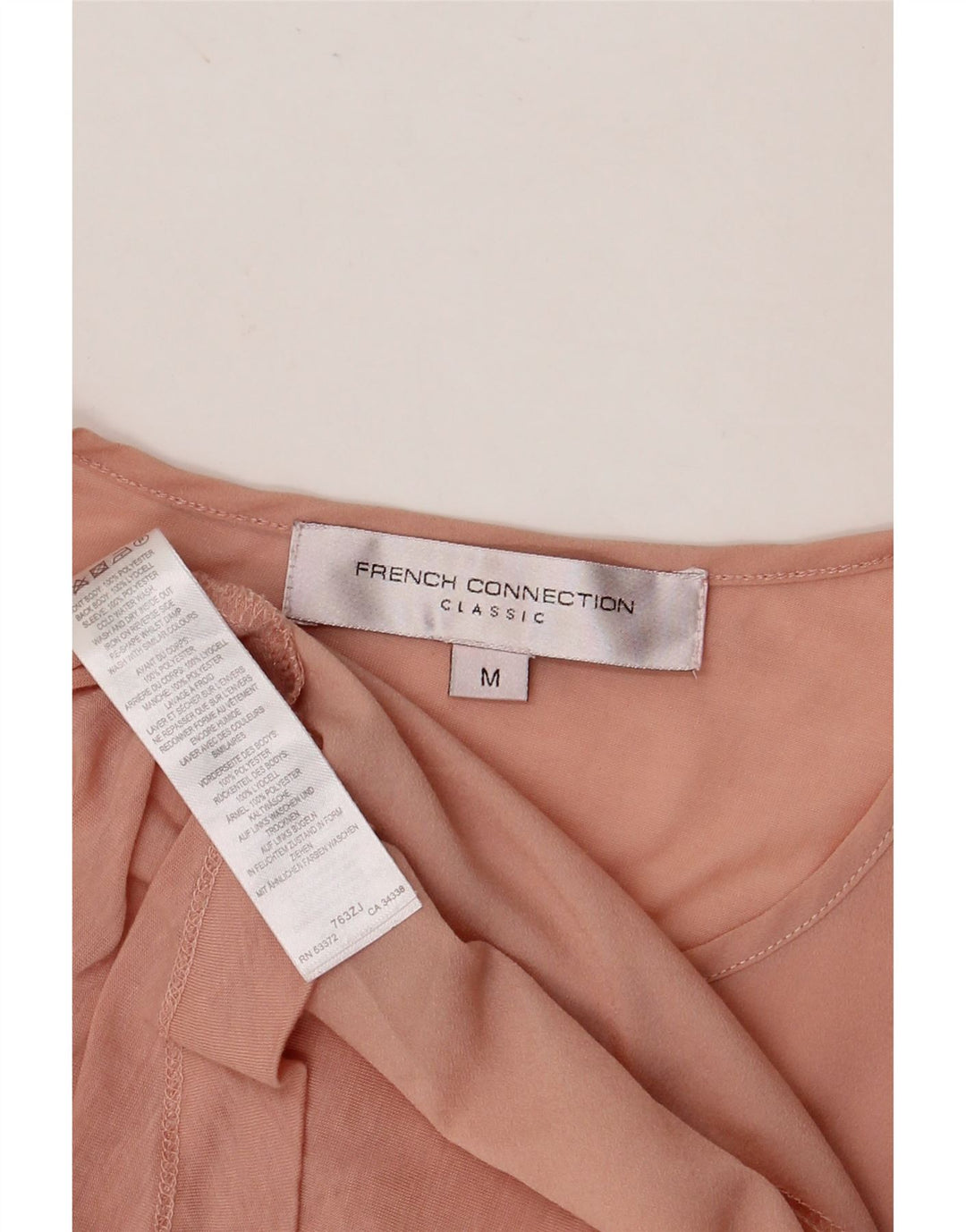 FRENCH CONNECTION Blusa para mujer Top UK 42 Poliéster rosa medio