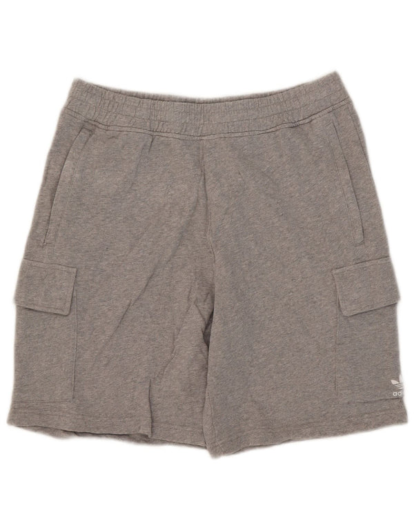 Adidas Mens Cargo Sport Shorts Grande Gris Algodón
