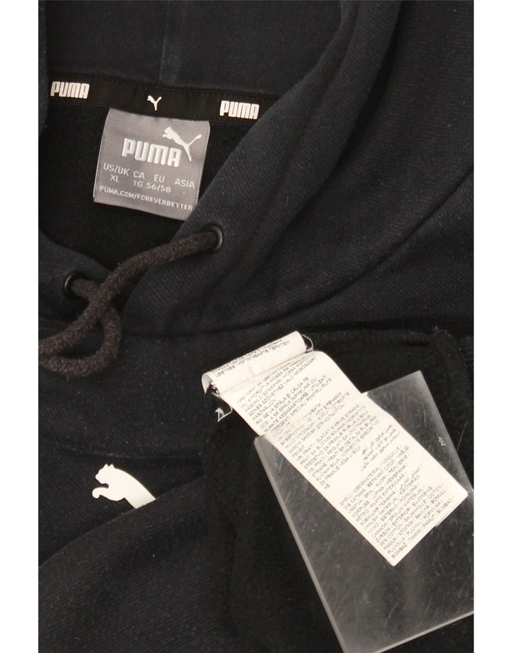 PUMA Sudadera con capucha gráfica para hombre XL Algodón negro