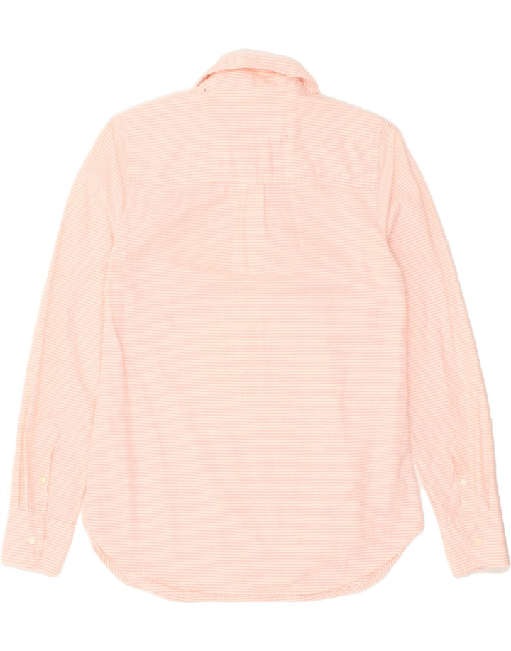 J. CREW Womens Pullover Shirt UK 6 XS Pink Striped Cotton | Vintage J. Crew | Thrift | Second-Hand J. Crew | Used Clothing | Messina Hembry 