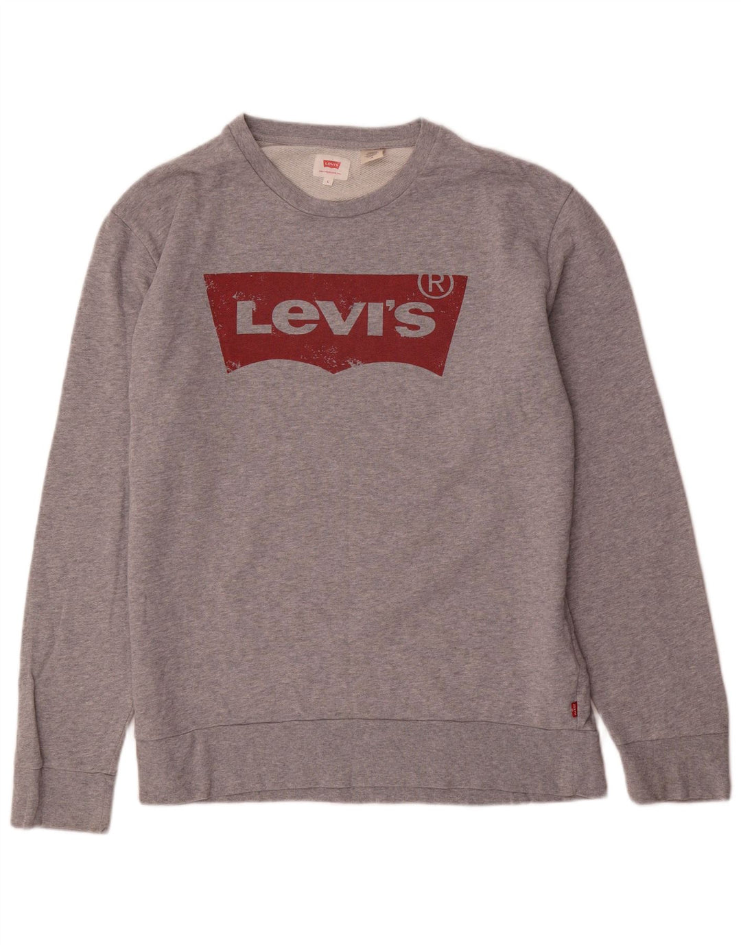 Levi's Hombre Sudadera Gráfica Jersey Grande De Algodón Moteado Gris