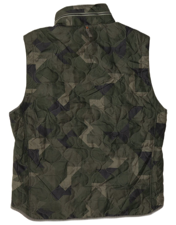 Chaleco acolchado con capucha para hombre G-Star UK 44 2XL Poliéster de camuflaje verde