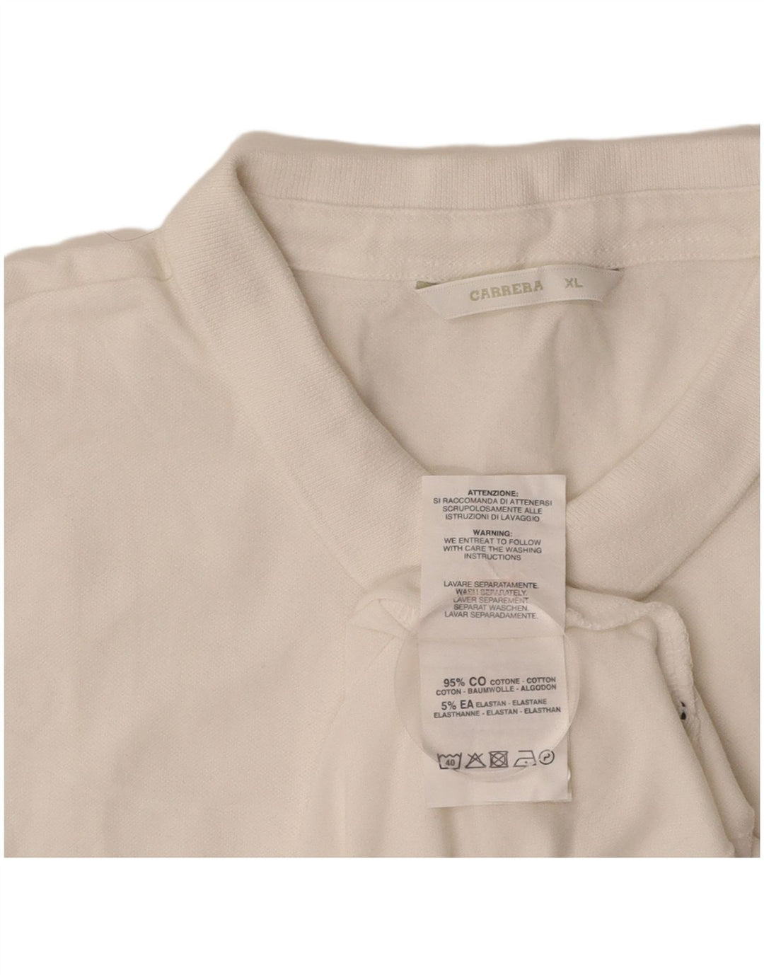 CARRERA Polo Mujer UK 40 XL Algodón Blanco