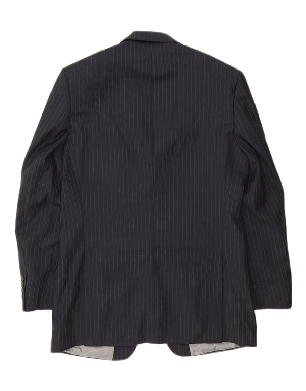 Marks & Spencer Chaqueta tipo blazer de 2 botones para hombre Reino Unido 40 Gris medio Rayas diplomáticas