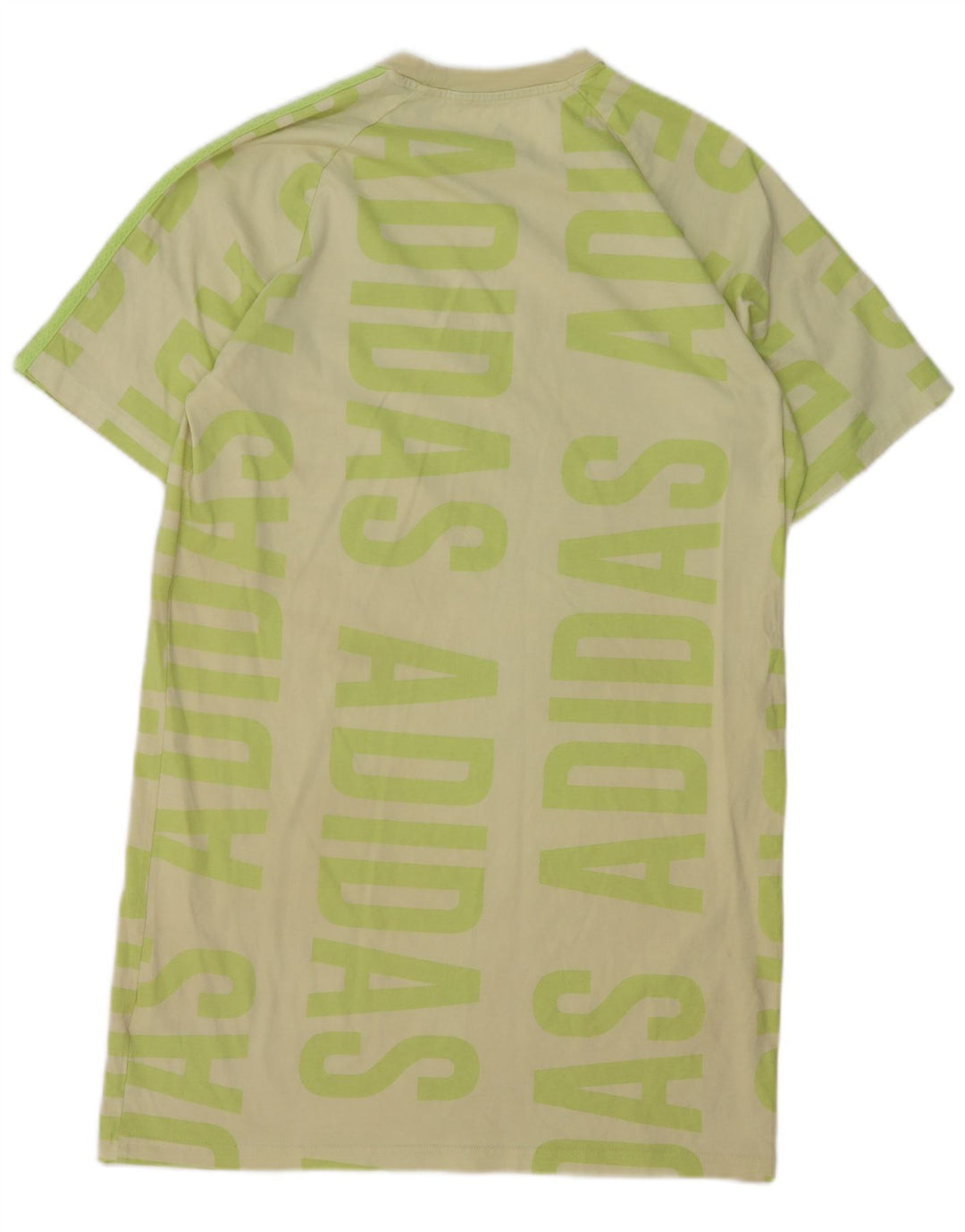 ADIDAS Vestido camiseta gráfico para mujer Reino Unido 12/14 Algodón verde medio