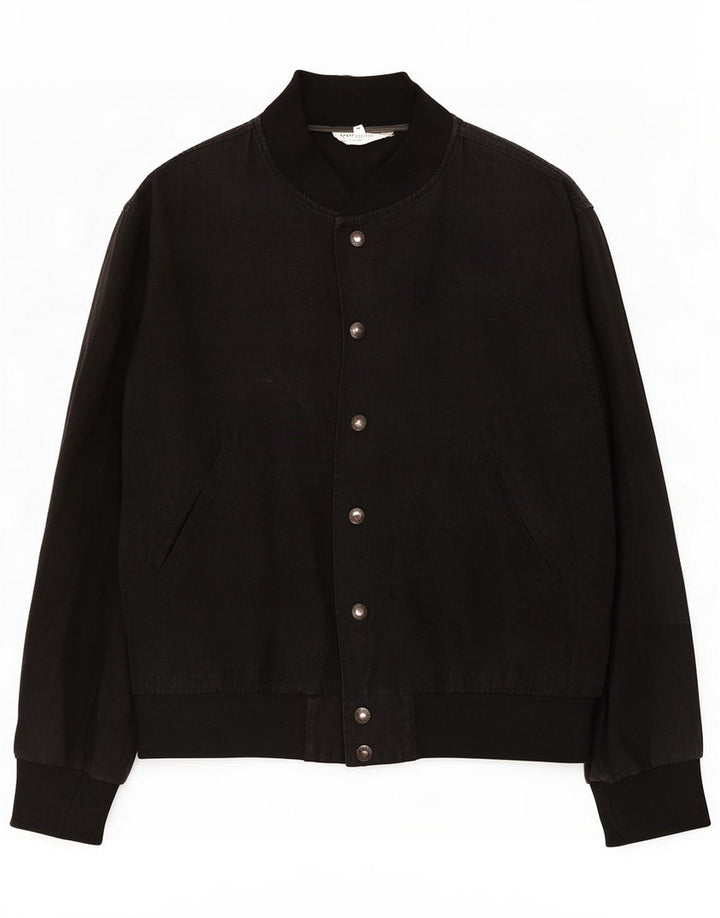 Chaqueta bomber con estampado Iceberg para hombre IT 48 Lino negro mediano