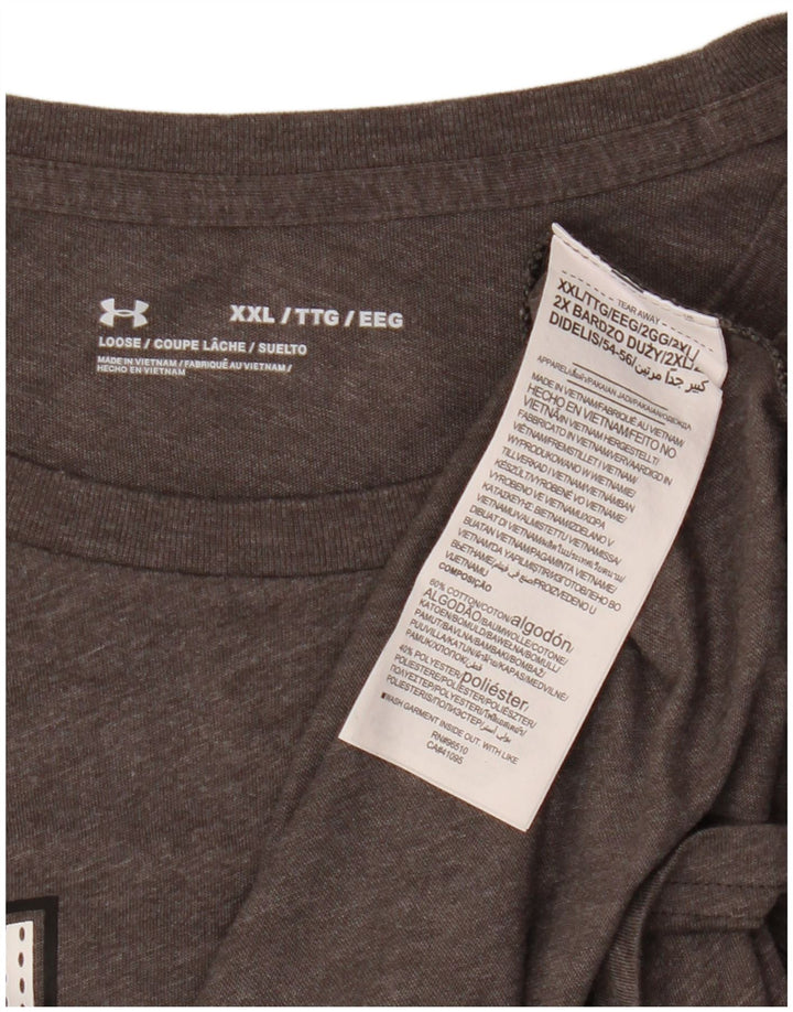 Under Armour Camiseta gráfica para hombre Top 2XL Algodón gris