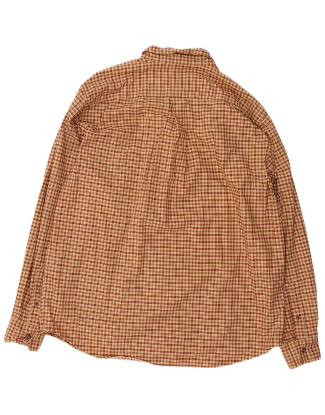 EDDIE BAUER Camisa de franela de corte relajado para hombre Algodón a cuadros marrón grande