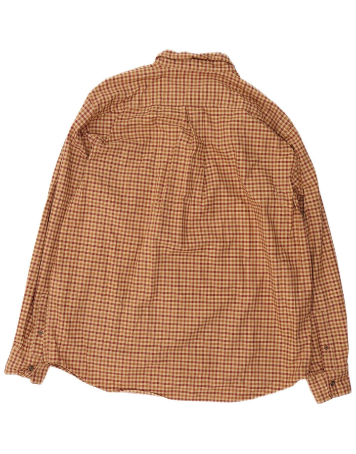 EDDIE BAUER Camisa de franela de corte relajado para hombre Algodón a cuadros marrón grande