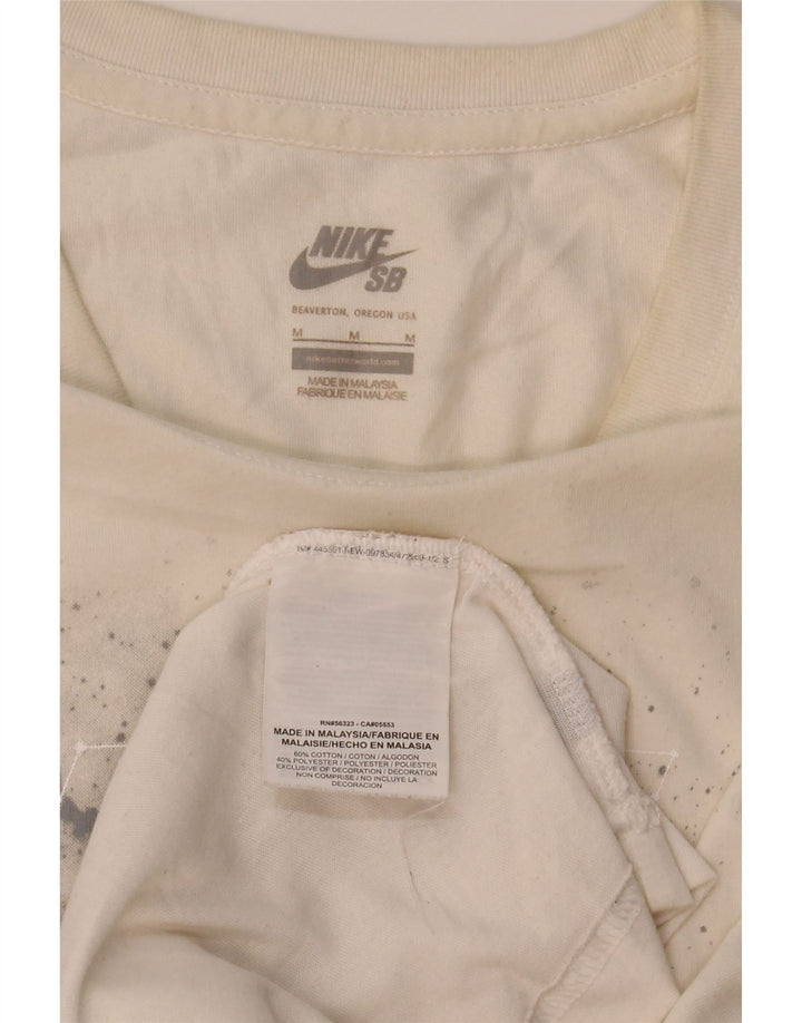 Nike Camiseta Dri Fit Graphic para Hombre Top Mediano de algodón Blanco